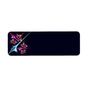 Étiquette Floral rose moderne Art Abstrait Couleur Motif #01