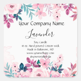 Étiquette floral rose rose personnalisé