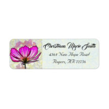 Floral Rustique moderne blanc et rose Fleur sauvag