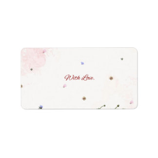 Étiquette Floral “With Love” Folded Note Card – Elegant Bota