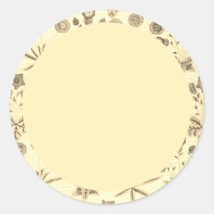 Étiquette florale beige et verte vierge