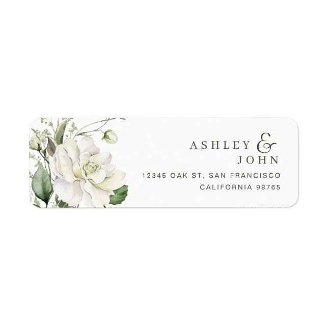 Étiquette Flowers Return Address Labels (Devant)