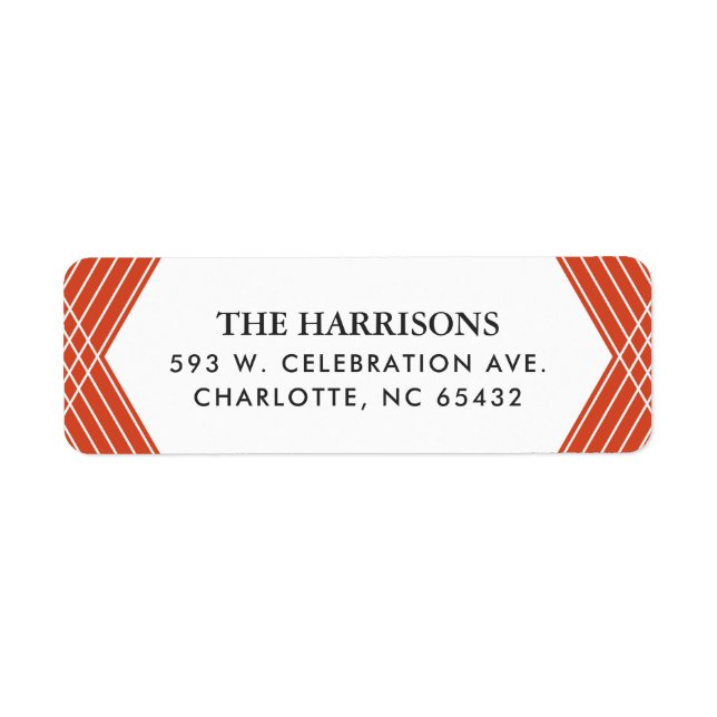 Étiquette Focus festive | Orange | (Devant)