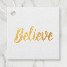 Étiquette Foil Favor minimaliste de typographie
