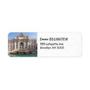 Étiquette Fontaine de Trevi tôt le matin - Rome, Italie