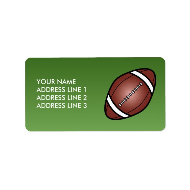 Étiquette Football Rugby Ball (Devant)