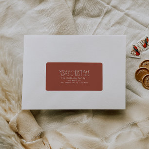 Étiquette Forfait Red Boho Christmas Return Adresse