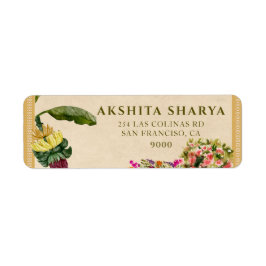 Étiquette Formal Traditional Wedding Return Address Label 
