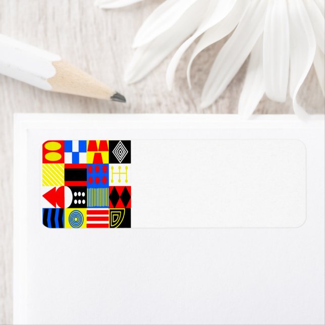 Étiquette Formes Bauhaus (En situation)