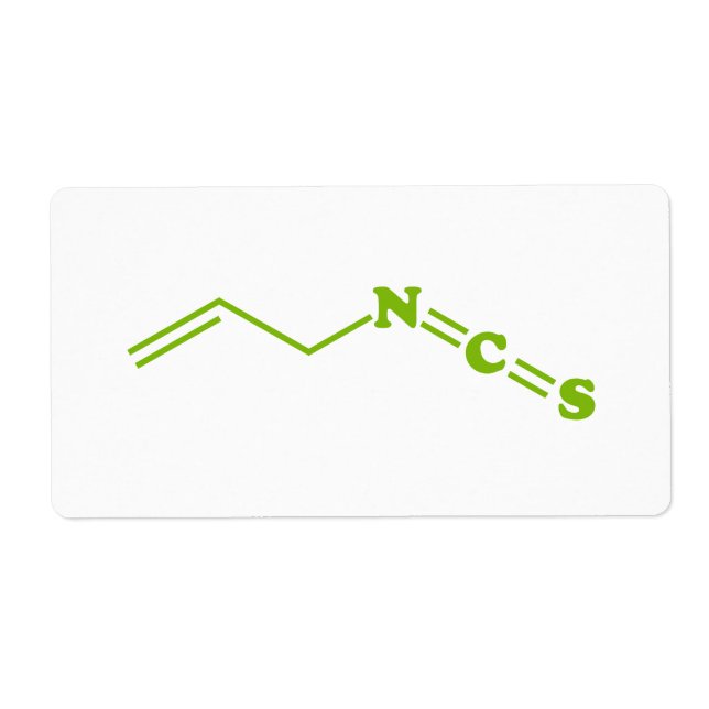 Étiquette Formule moléculaire d'isothiocyanate d'allylique (Devant)