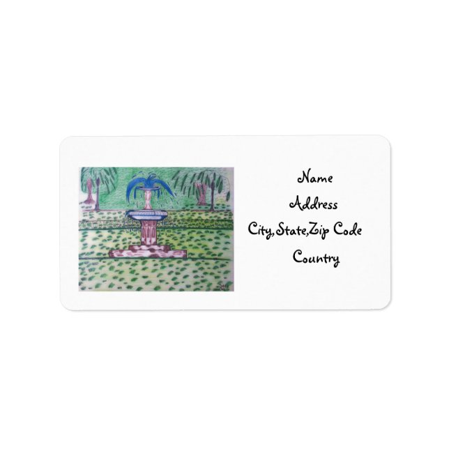 Étiquette Forsyth Park-étiquette de adresse (Devant)