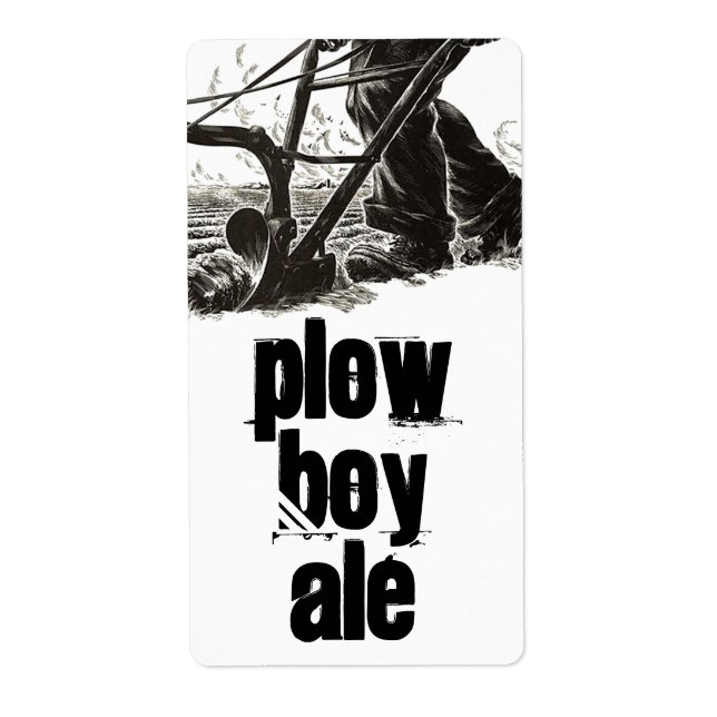 Étiquette Fournitures de brasserie Bière Plow Boy Ale Étique (Devant)