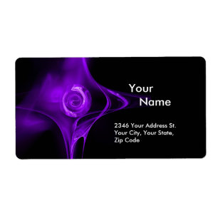Étiquette FRACTAL ROSE 1 Violet violet noir