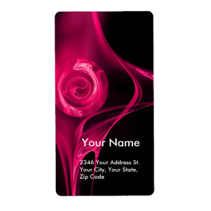 Étiquette FRACTAL ROSE rose Fuschsia Noir