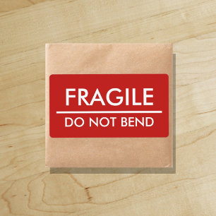 Étiquette Fragile / Ne pas plier Red Bold Mailing