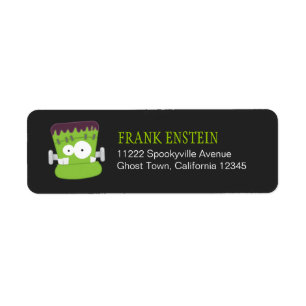 Étiquette Frankenstein Monster Halloween Retourner Adresse L