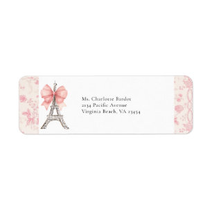 Étiquette French Toile Paris - Retour Adresse Label