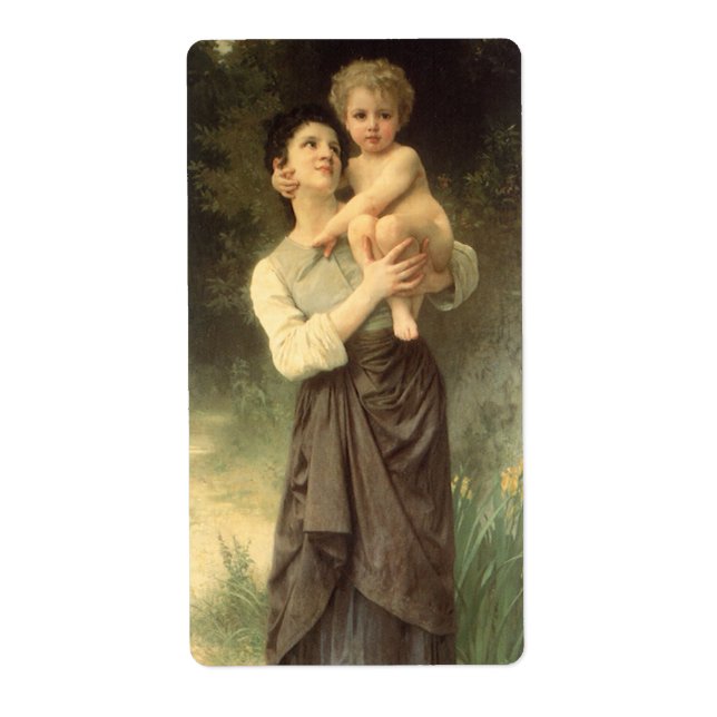 Étiquette Frère et soeur par William Adolphe Bouguereau (Devant)