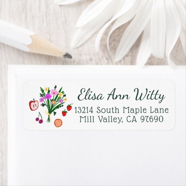 Étiquette FRESH OFF THE MARKET Cute Custom Bridal Shower (En situation)