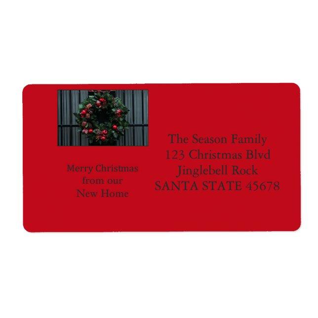 Étiquette From our new address Wreath (Devant)