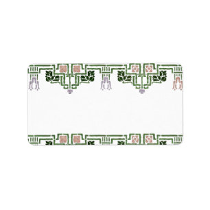 Étiquette Frontière florale Art nouveau
