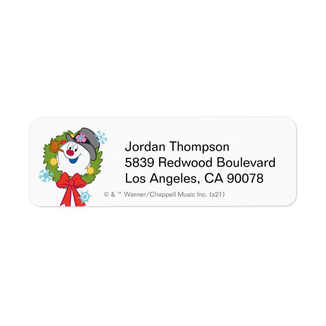 Étiquette Frosty the Snowman™ | Crème Frosty Holiday (Devant)