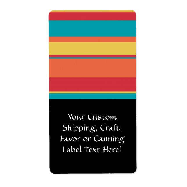 Étiquette Fruit Tropical Tonal Stripes (Devant)