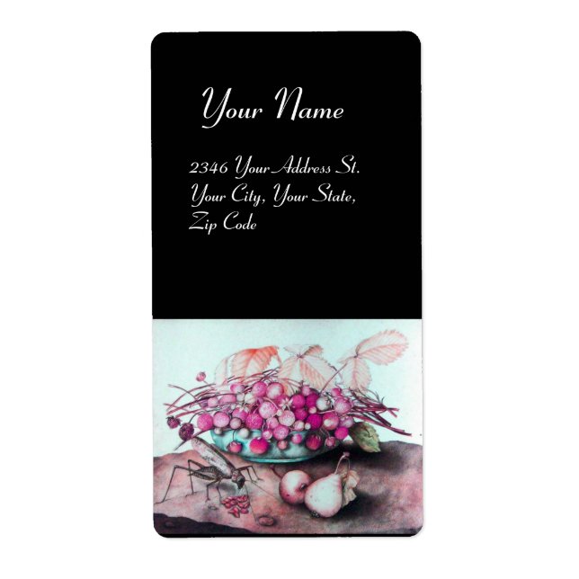 ÉTIQUETTE FRUITS DE SAISON 3 / FRAISES ET PEARS (Devant)