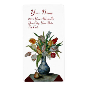 Étiquette FRUITS DE SAISON -TULIPS blanc