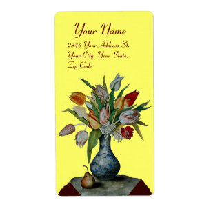 Étiquette FRUITS DE SAISON -TULIPS jaune