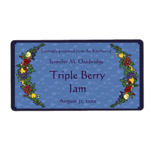 Étiquette Fruits et fleurs Confiture