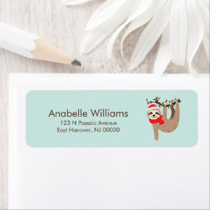 Étiquette Fun Christmas Sloth