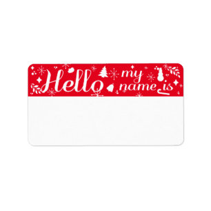 Étiquette Fun Holiday Name - Choisissez votre coul