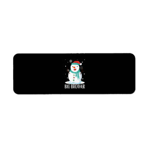 Étiquette Funky Noël Big Brother Snowman Père Noël Matching