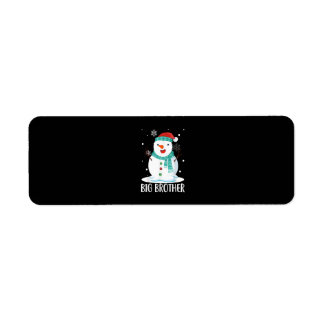 Étiquette Funky Noël Big Brother Snowman Père Noël Matching