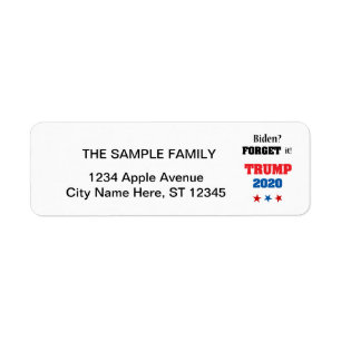 Étiquette Funny Donald Trump anti Biden Design