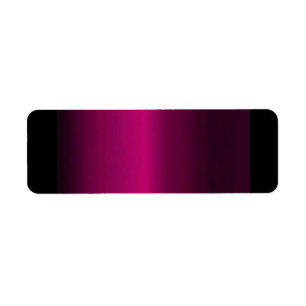 Étiquette Fushsia profonde tendance brillant solide et noir