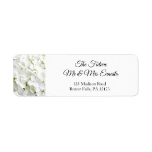 Étiquette Futur M./Mme Floral Mariage Retourner Adresse Étiq