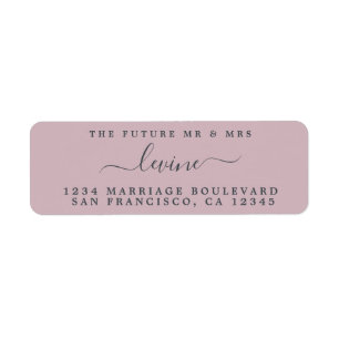 Étiquette Futur M. Mme Pastel Purple Mariage Adresse de reto