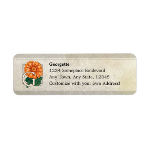 Étiquette G pour Gerberas Floral Monogramme