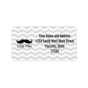 Étiquette Garçons mignons de Chevron de petite moustache