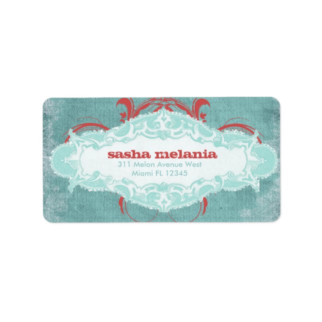 Étiquette GC | Tantalisant Turquoise Red (Devant)