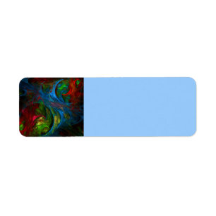 Étiquette Genèse Bleu Art Abstrait