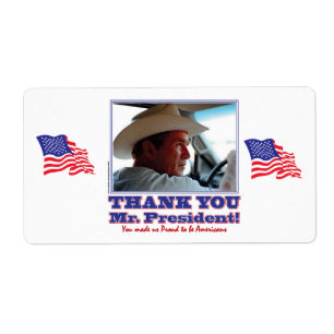 Étiquette George Bush/Merci !