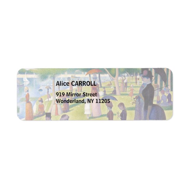 Étiquette Georges Seurat - Un dimanche sur La Grande Jatte (Devant)