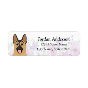 Étiquette German Shepherd Return Address Labels