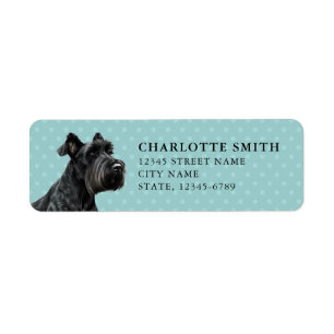 Étiquette Giant Schnauzer Chien Retourner l'adresse Étiquett