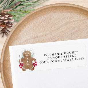 Étiquette Gingerbread Cookie Adresse de retour