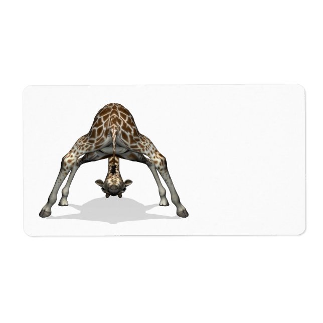 Étiquette Girafe flexible (Devant)