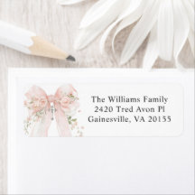 Girl's First Communion Pink Floral Bow